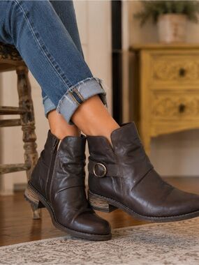 Avellini Ruched Ankle Boots Brown Size 7 1/2